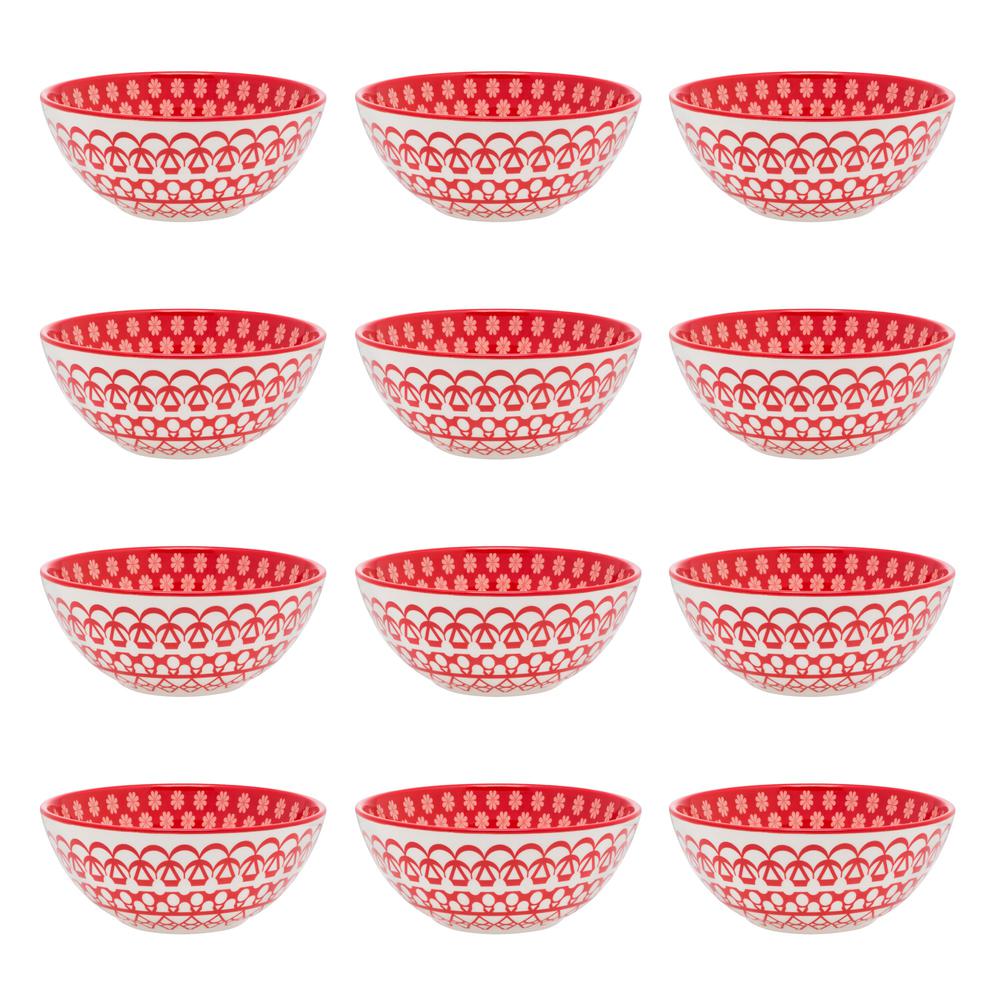 Daily Full Bowl 12 Large Dinner 20.29 oz. Soup Bowls  in Red and Blue By Manhattan Comfort | Dinnerware | Modishstore - 6