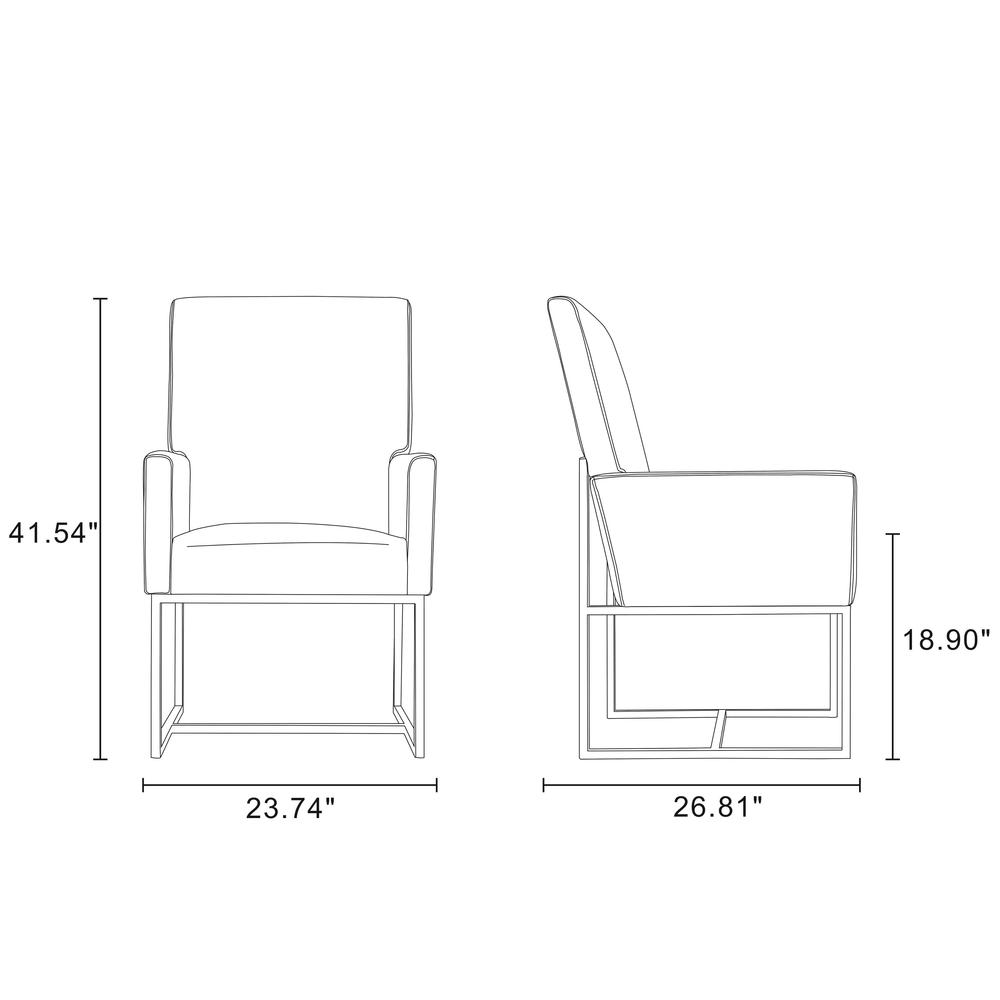 Element Dining Armchair in Blue (Set of 2) By Manhattan Comfort | Dining Chairs | Modishstore - 17