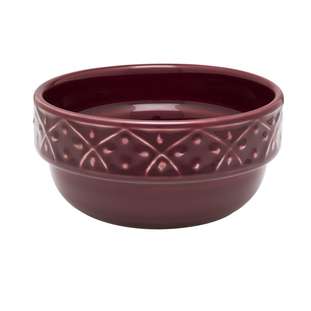 Daily Mendi 12 Large Dinner Soup  16.91 oz. Bowls  in Maroon Red By Manhattan Comfort | Dinnerware | Modishstore - 4