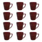 Daily Mendi 12 Mugs (12.17 oz.) in Maroon Red By Manhattan Comfort | Dinnerware | Modishstore
