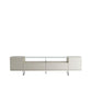 Celine 85.43 TV Stand with 2 Drawers and Steel Legs in Off White and Nude Mosaic Wood By Manhattan Comfort | TV Stands | Modishstore - 2