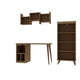 Hampton 3- Piece Extra Storage Home Office Set in White By Manhattan Comfort | Desks | Modishstore - 16