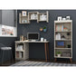 Hampton 3- Piece Extra Storage Home Office Set in White By Manhattan Comfort | Desks | Modishstore - 7