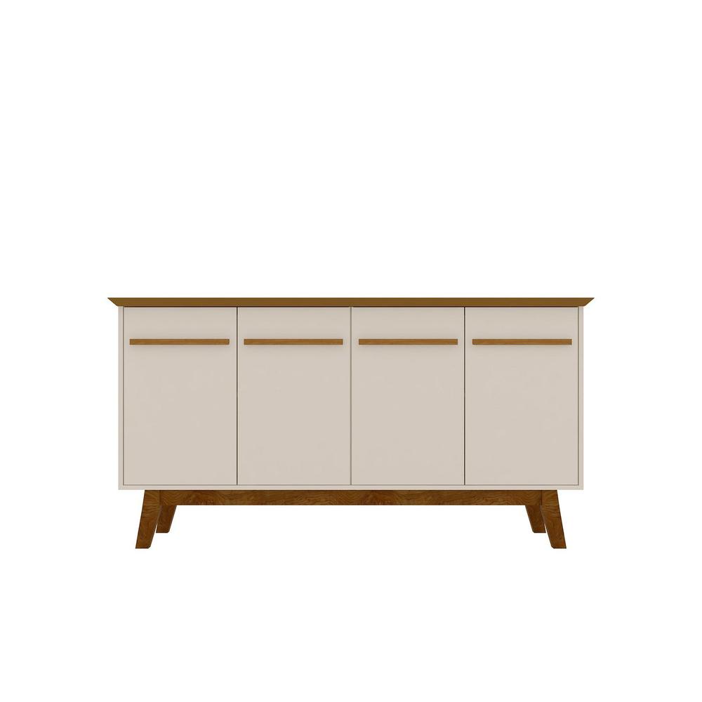 Yonkers 62.99" Sideboard in Off White and Cinnamon By Manhattan Comfort | Sideboards | Modishstore - 2