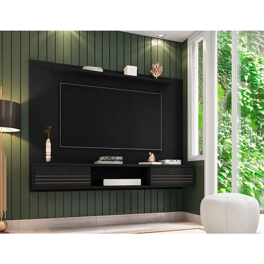 Liberty 70.86" Floating Entertainment Center in Black By Manhattan Comfort | TV Stands | Modishstore