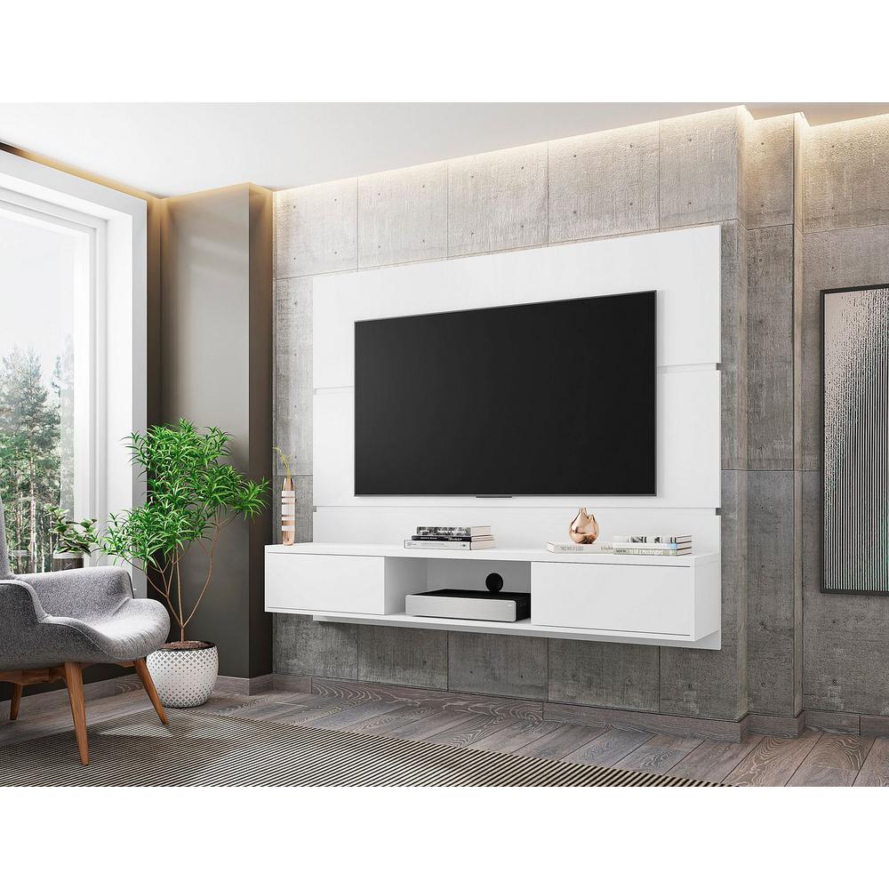 Vernon 62.99" Floating Entertainment Center in Rustic Brown and Black By Manhattan Comfort | TV Stands | Modishstore - 17