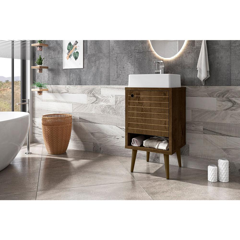 Liberty 17.71" Bathroom Vanity Sink in Rustic Brown By Manhattan Comfort | Bathroom Accessories | Modishstore - 4