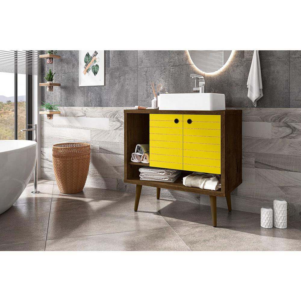 Liberty 31.49" Bathroom Vanity Sink in Rustic Brown By Manhattan Comfort | Bathroom Accessories | Modishstore - 15
