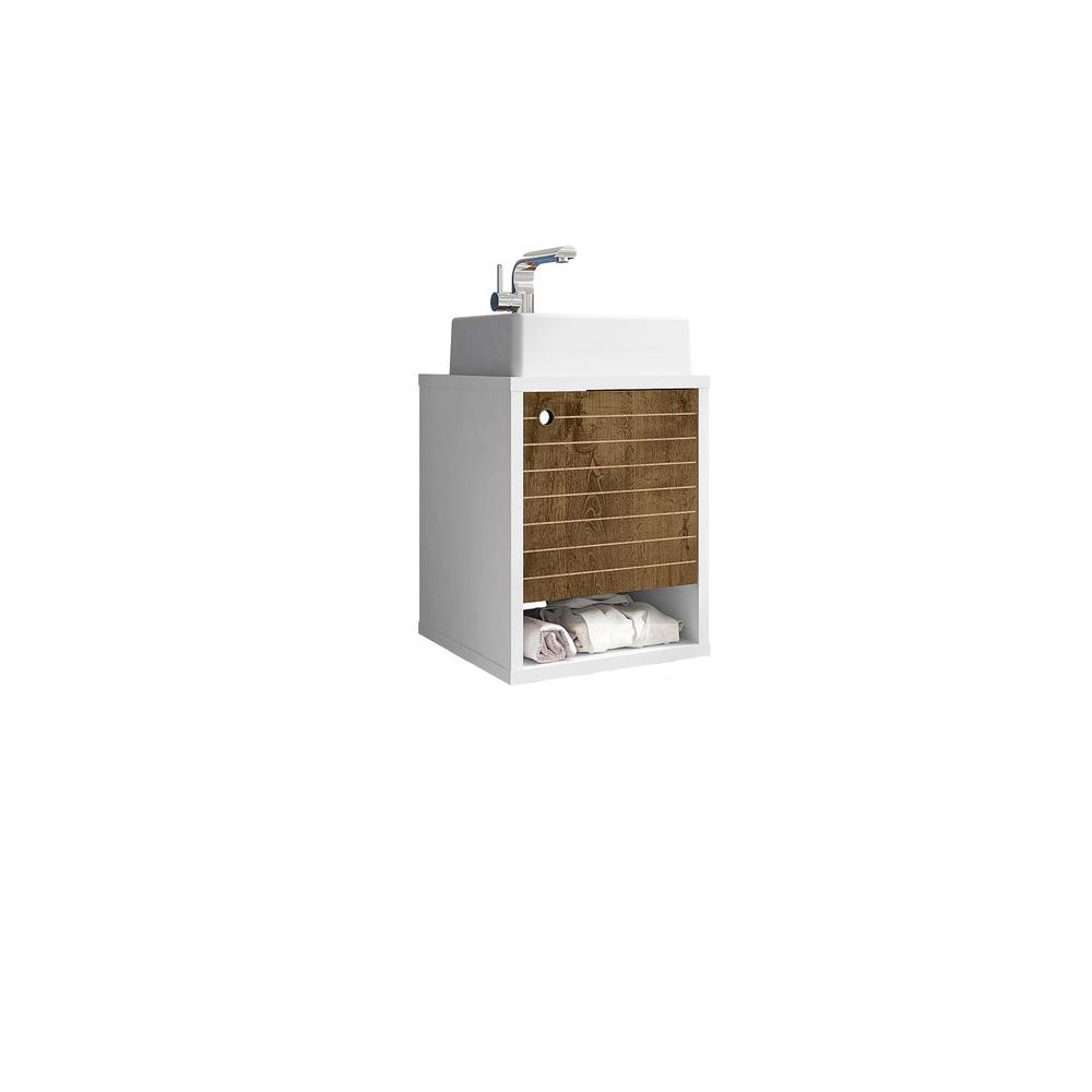 Liberty Floating 17.71" Bathroom Vanity Sink in White By Manhattan Comfort | Bathroom Accessories | Modishstore - 10