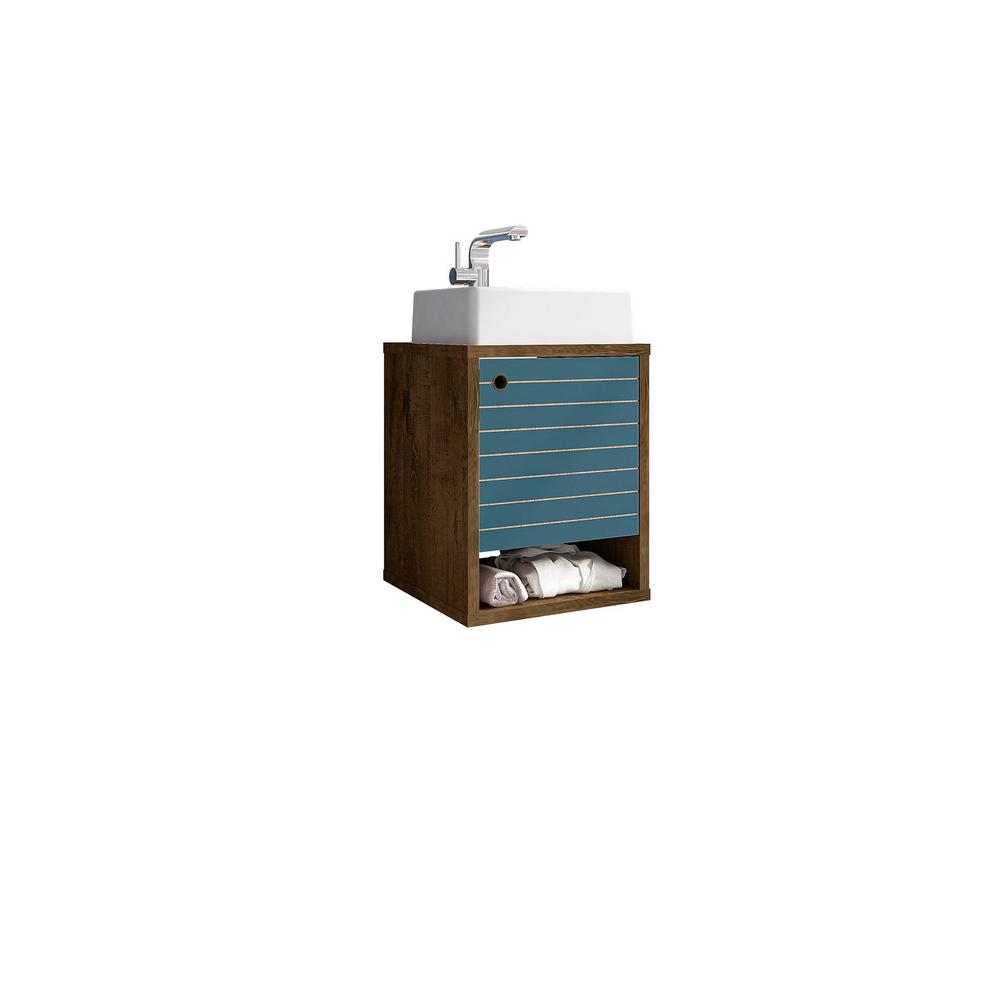 Liberty Floating 17.71" Bathroom Vanity Sink in Rustic Brown By Manhattan Comfort | Bathroom Accessories | Modishstore - 20