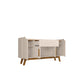 Addie 53.54 Sideboard with 5 Shelves in White By Manhattan Comfort | Sideboards | Modishstore - 14