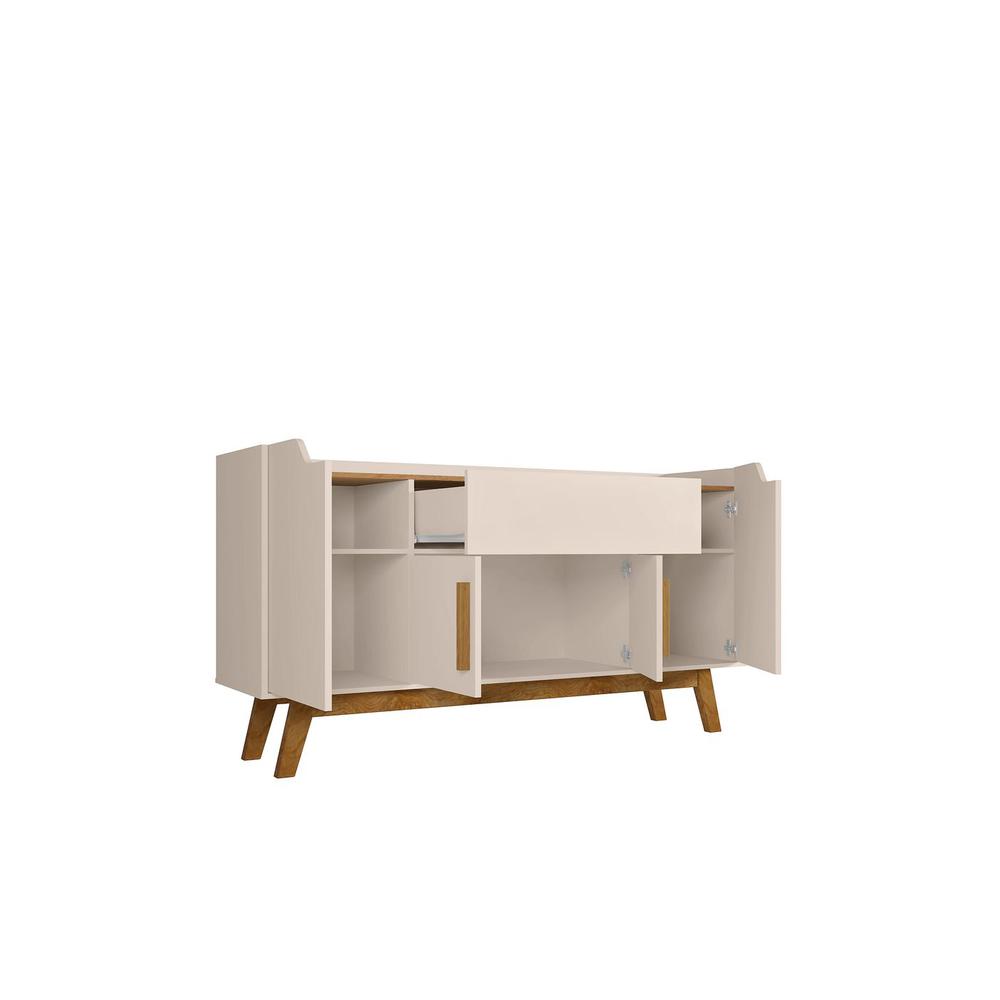 Addie 53.54 Sideboard with 5 Shelves in White By Manhattan Comfort | Sideboards | Modishstore - 14