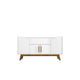 Addie 53.54 Sideboard with 5 Shelves in White By Manhattan Comfort | Sideboards | Modishstore - 2