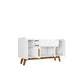 Addie 53.54 Sideboard with 5 Shelves in White By Manhattan Comfort | Sideboards | Modishstore - 4