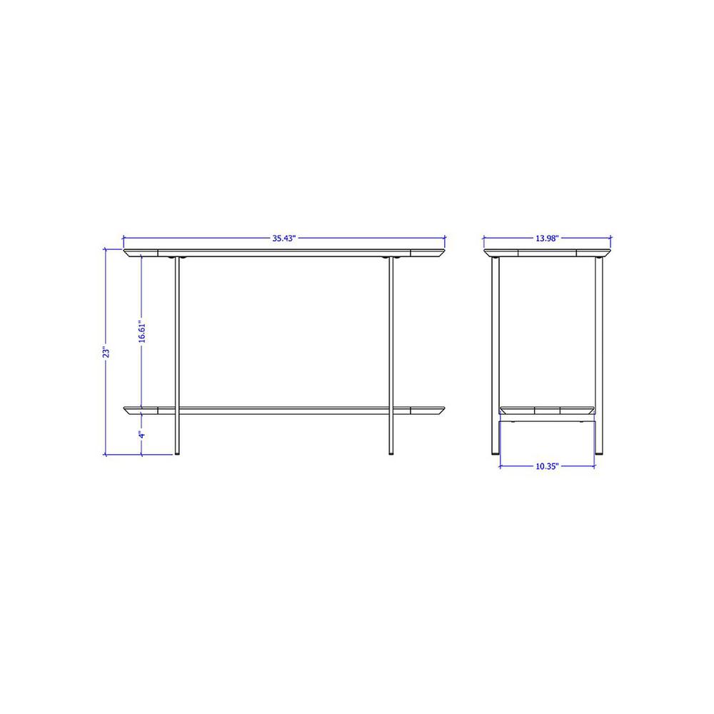 Celine 35.43 Sideboard with 2 Shelves in Black By Manhattan Comfort | Side Tables | Modishstore - 3