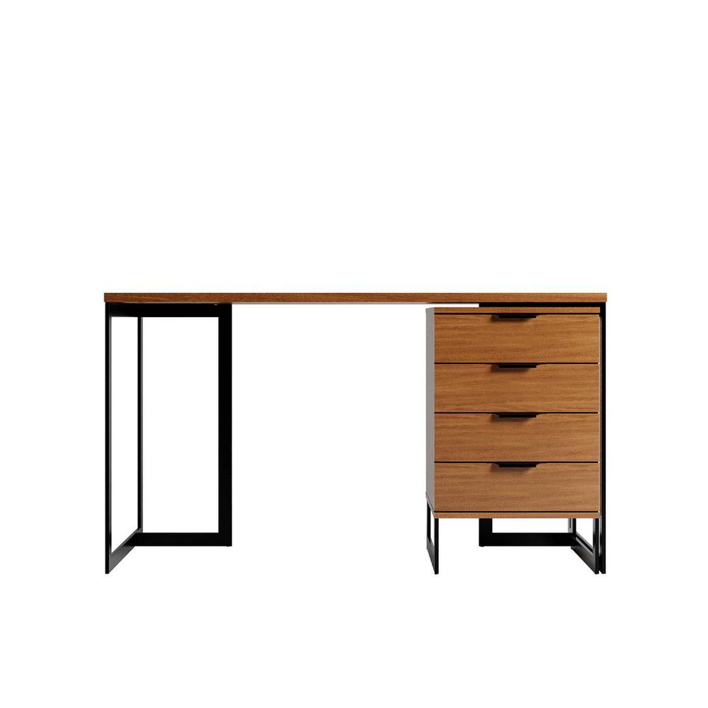 2-Piece Lexington Desk with Drawers in Maple Cream By Manhattan Comfort | Desks | Modishstore - 2
