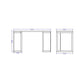 2-Piece Lexington Desk with Drawers in Maple Cream By Manhattan Comfort | Desks | Modishstore - 3