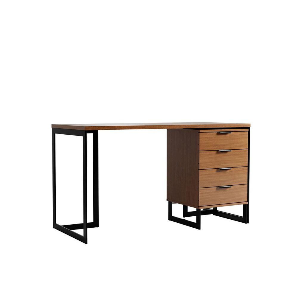 2-Piece Lexington Desk with Drawers in Maple Cream By Manhattan Comfort | Desks | Modishstore - 5