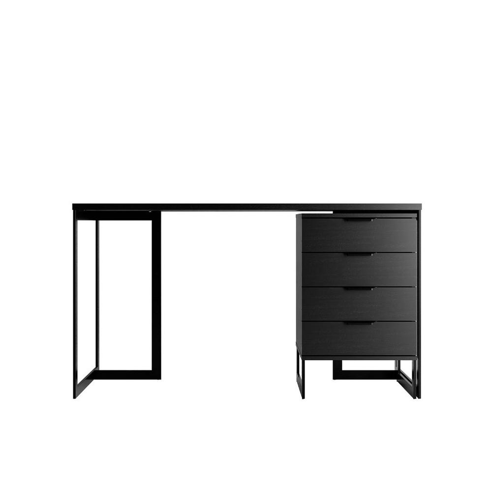 2-Piece Lexington Desk with Drawers in Maple Cream By Manhattan Comfort | Desks | Modishstore - 6