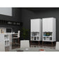 Hampton 2- Piece Home Extra Storage Office Set in White By Manhattan Comfort | Desks | Modishstore - 5