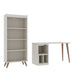 Hampton 2- Piece Home Extra Storage Office Set in White By Manhattan Comfort | Desks | Modishstore - 6