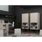 Hampton 2- Piece Home Extra Storage Office Set in White By Manhattan Comfort | Desks | Modishstore - 10