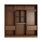 Eldridge 4-Drawer He/She Freestanding Armoire in Maple Cream Brown By Manhattan Comfort | Armoires & Wardrobes | Modishstore - 4