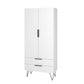 Beekman 67.32 Tall Cabinet with 6 Shelves in White By Manhattan Comfort | Cabinets | Modishstore - 2