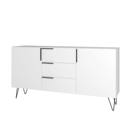 Beekman 62.99 Sideboard with 4 Shelves in White By Manhattan Comfort | Sideboards | Modishstore - 2
