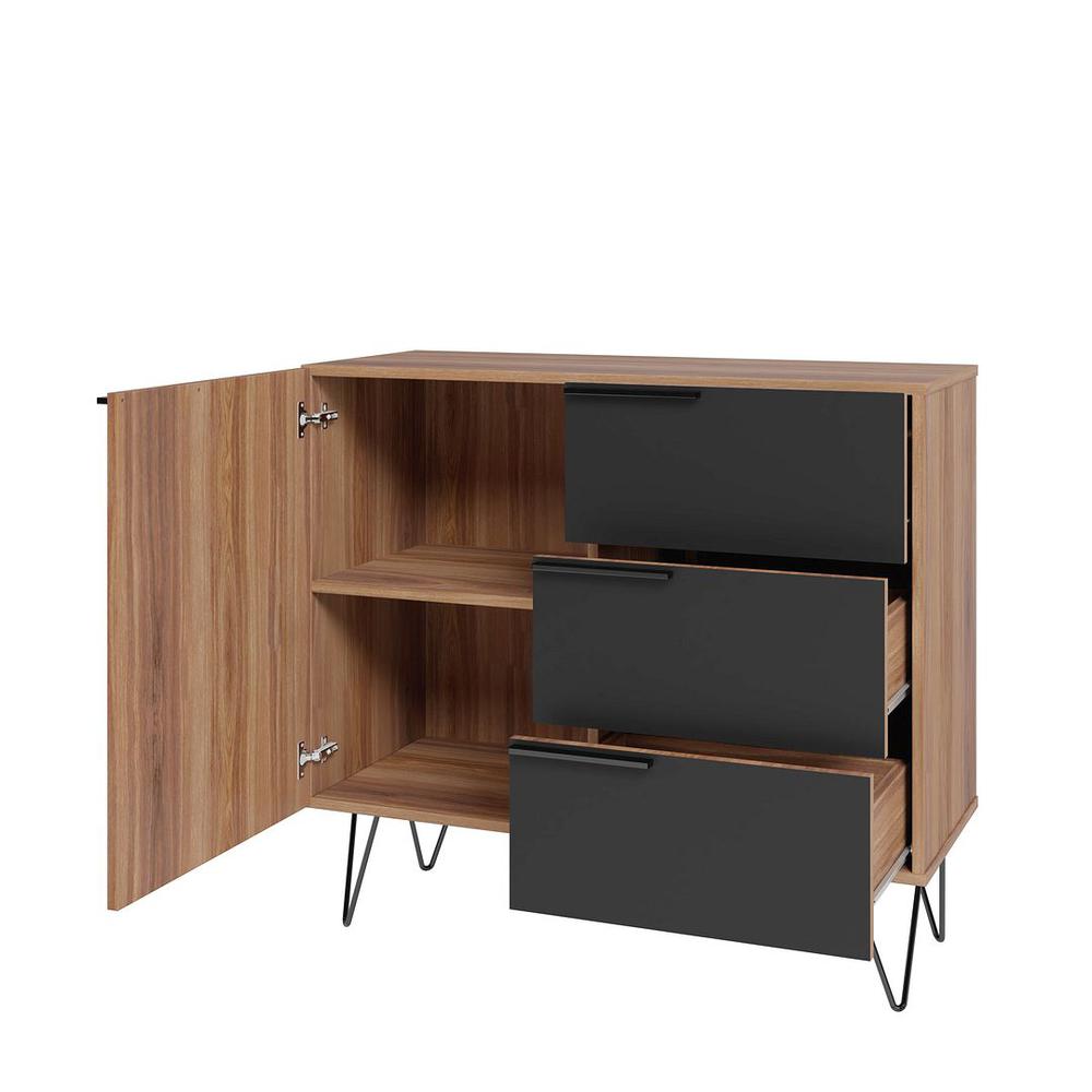 Beekman 35.43 Dresser with 2 Shelves in White By Manhattan Comfort | Dressers | Modishstore - 15