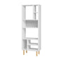 Essex 60.23 Décor Bookcase with 8 Shelves in White and Zebra By Manhattan Comfort | Shelves & Shelving Units | Modishstore - 2