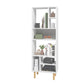 Essex 60.23 Décor Bookcase with 8 Shelves in White and Zebra By Manhattan Comfort | Shelves & Shelving Units | Modishstore - 4