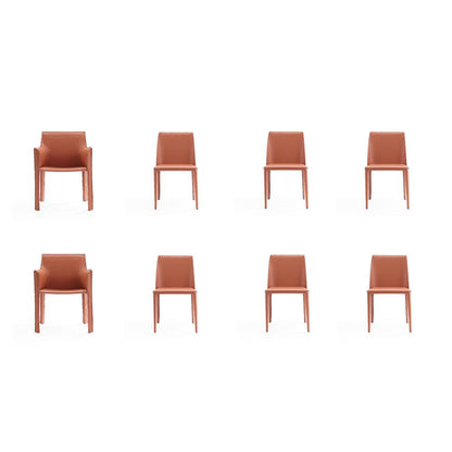 Paris 8-Piece Dining Chairs  in Coral By Manhattan Comfort | Dining Chairs | Modishstore - 6