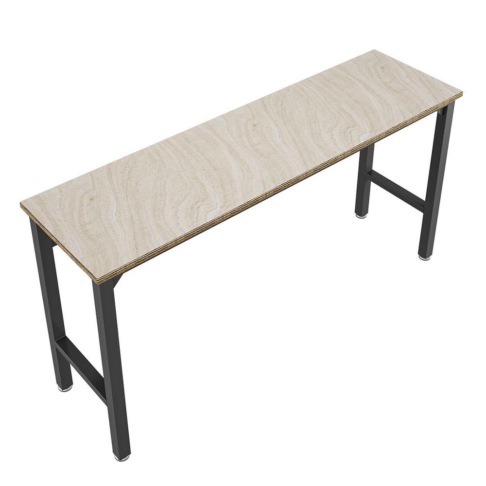 72.4" Garage Table in Natural Wood and Steel By Manhattan Comfort | Console Tables | Modishstore - 5