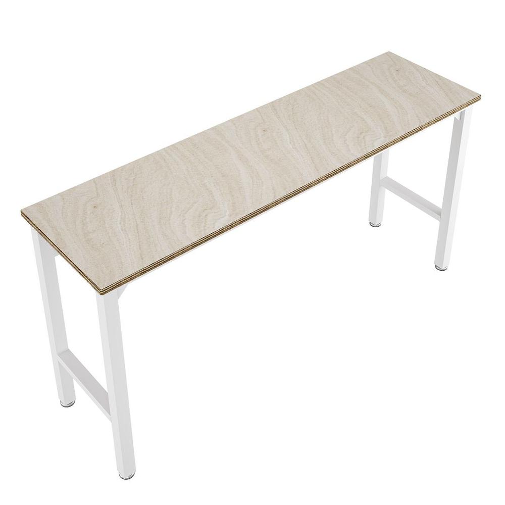 72.4" Garage Table in Natural Wood and Steel By Manhattan Comfort | Console Tables | Modishstore - 10
