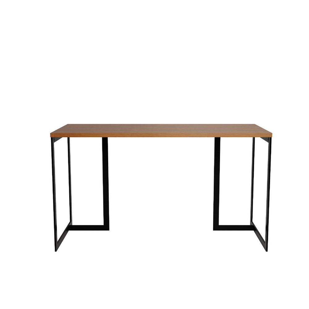 Lexington 53.15 Desk with Metal Base in Maple Cream By Manhattan Comfort | Desks | Modishstore - 2