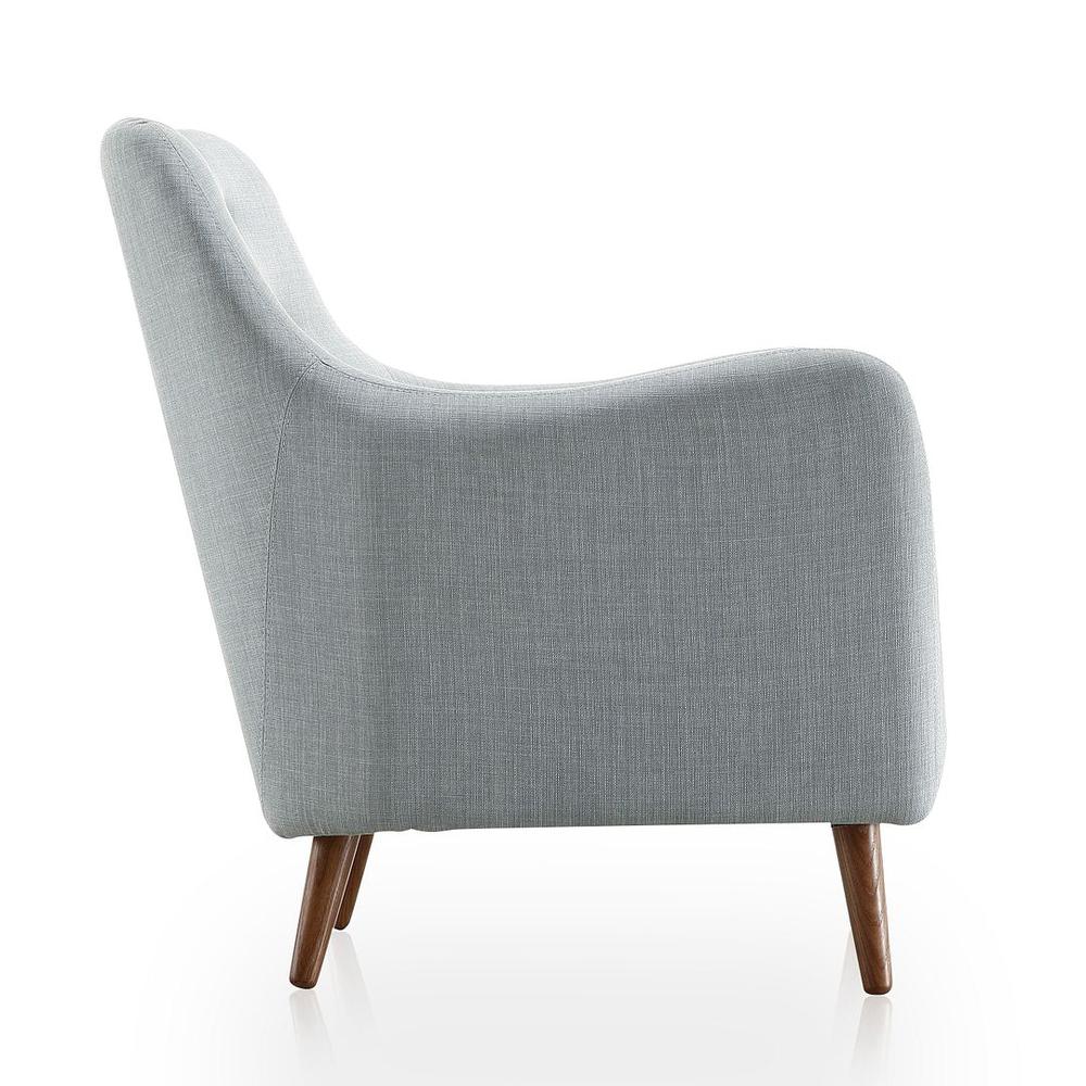 Poet Accent Chair with Tufted Buttons in Light Blue and Yellow By Manhattan Comfort | Armchairs | Modishstore - 3
