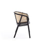 Versailles Armchair in Black and Natural Cane By Manhattan Comfort | Armchairs | Modishstore - 5