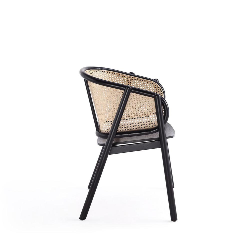 Versailles Armchair in Black and Natural Cane By Manhattan Comfort | Armchairs | Modishstore - 5