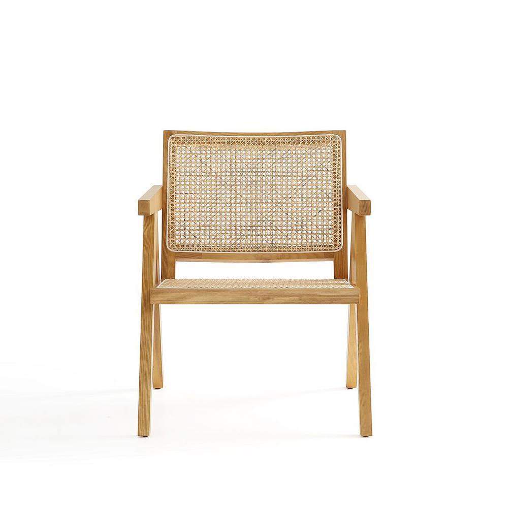 Hamlet Accent Chair in Black and Natural Cane By Manhattan Comfort | Armchairs | Modishstore - 9