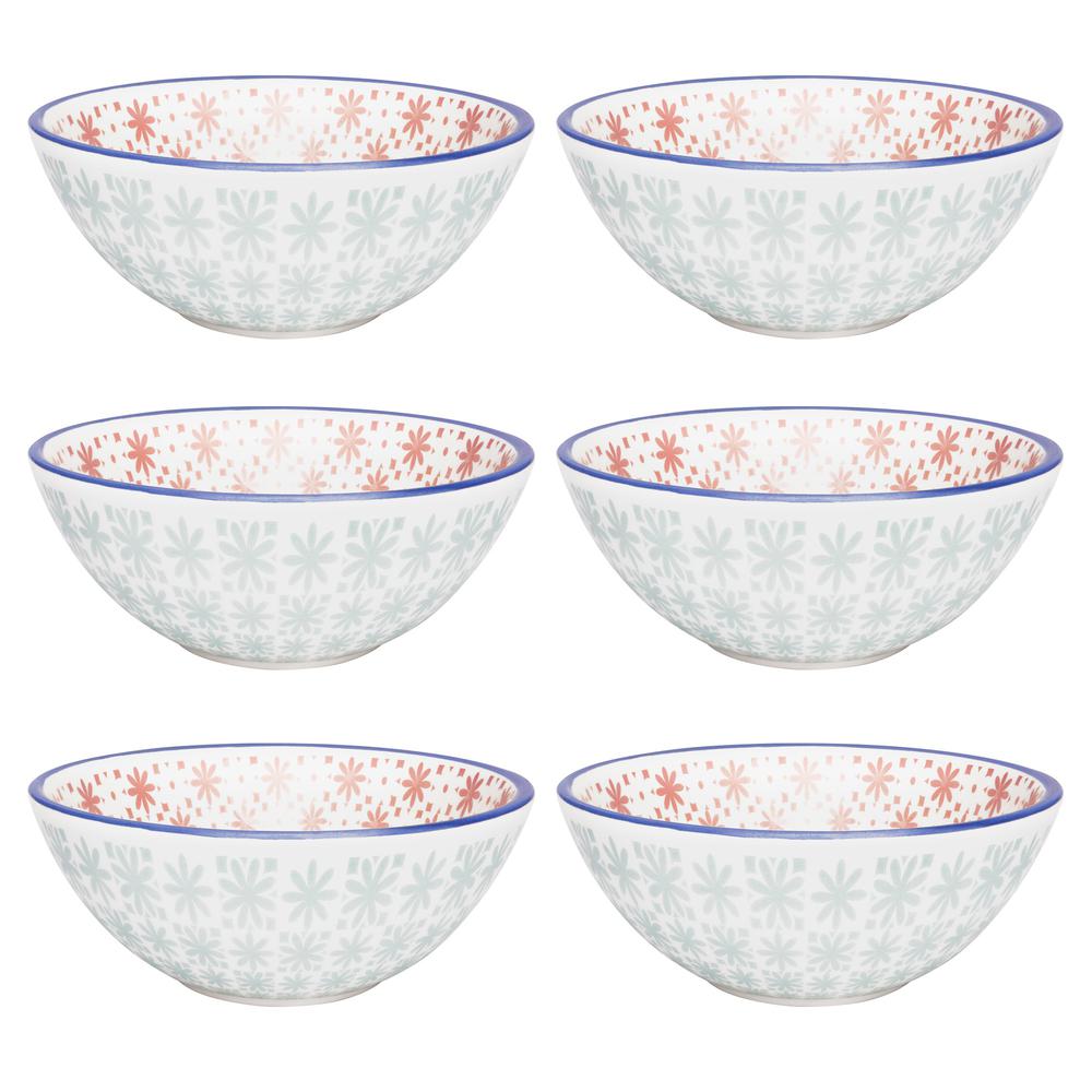 Daily Full Bowl 6 Large Dinner 20.29 oz. Soup Bowls  in Red and Blue By Manhattan Comfort | Dinnerware | Modishstore - 15