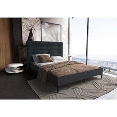 Schwamm Queen Bed in Grey By Manhattan Comfort