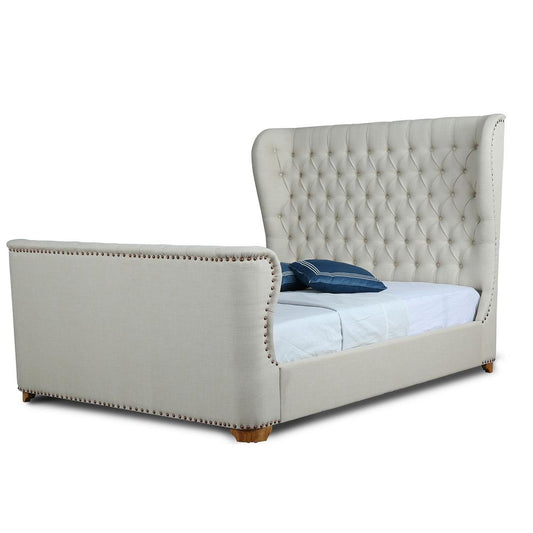 Lola Full-Size Bed in Ivory By Manhattan Comfort | Beds | Modishstore