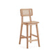 Versailles Counter Stool in Black and Natural Cane By Manhattan Comfort | Counter Stools | Modishstore - 6