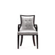 Fifth Avenue Faux Leather Dining Armchair in Silver and Walnut By Manhattan Comfort | Dining Chairs | Modishstore