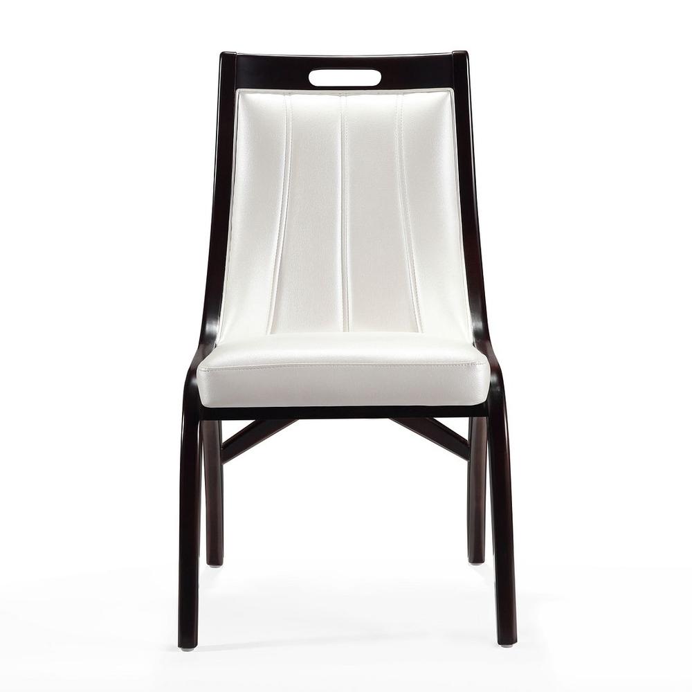 Danube Leatherette Dining Chair - Set of 2 in Pearl White By Manhattan Comfort | Dining Chairs | Modishstore - 4