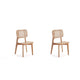 Versailles Square Dining Chair in Black and Natural Cane - Set of 2 By Manhattan Comfort | Dining Chairs | Modishstore - 6