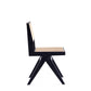 Hamlet Dining Chair in Black and Natural Cane - Set of 2 By Manhattan Comfort | Dining Chairs | Modishstore - 5