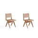 Hamlet Dining Chair in Black and Natural Cane - Set of 2 By Manhattan Comfort | Dining Chairs | Modishstore - 6