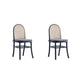 Paragon Dining Chair 1.0 with Grey Cushions in Black and Cane - Set of 2 By Manhattan Comfort | Dining Chairs | Modishstore - 2